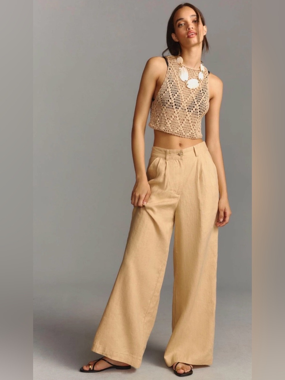 Anthropologie FAITHFULL THE BRAND Circa Pants wide leg linen